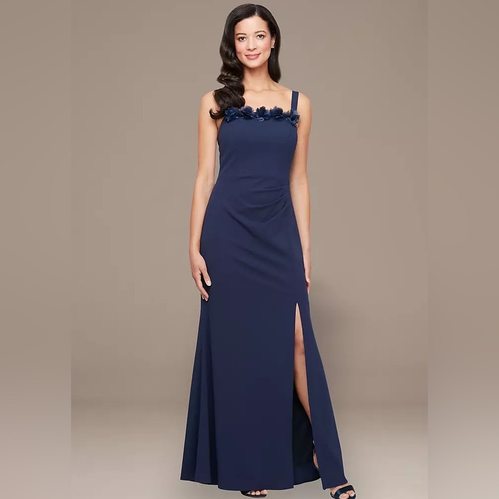 32. ALEX EVENINGS Elegant Navy Blue Evening Gown
